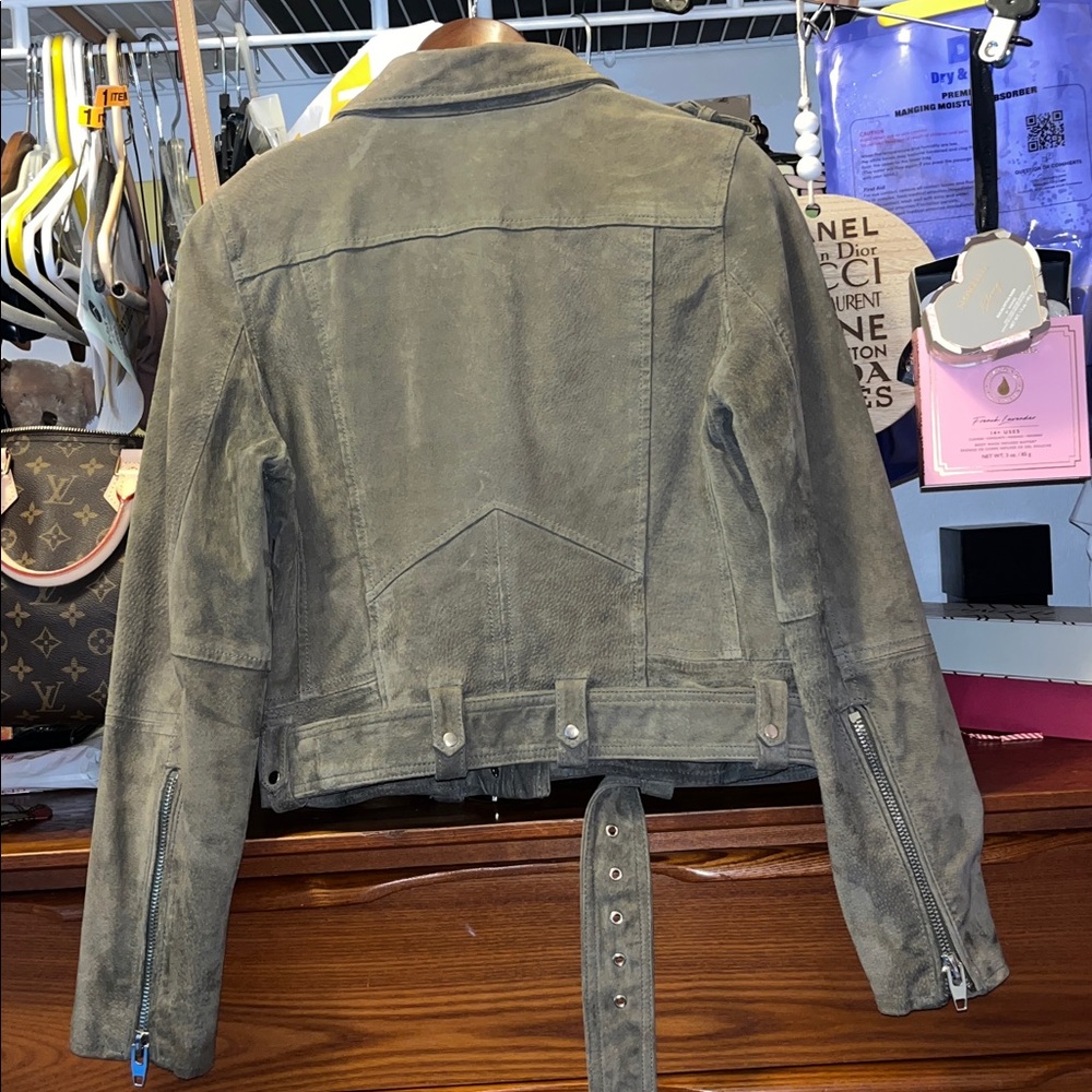 Blank NYC Olive Leather Jacket - Picture 11 of 12